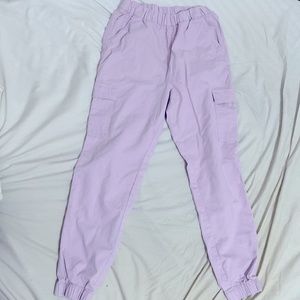 NEW H&M Lilac Cargo Jogger Pants